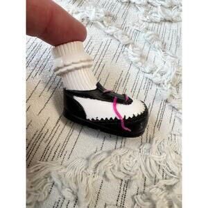 Lalaloopsy Doll Shoe Boot Right Foot Full Size 12” White Black Replacement